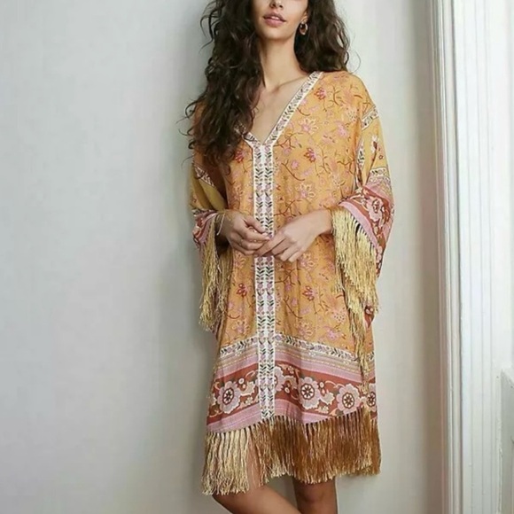 Spell & The Gypsy Willow Tasseled Portobello Road Fringe Mini Dress Size Small - Picture 1 of 16